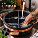 Panela de Pedra Sabão 4L com 4 Compartimentos