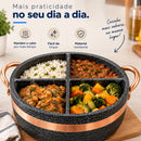 Panela de Pedra Sabão 4L com 4 Compartimentos