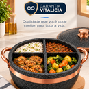 Panela de Pedra Sabão 4L com 4 Compartimentos