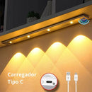 Lâmpada LED Magnética com Sensor de Movimento Recarregável